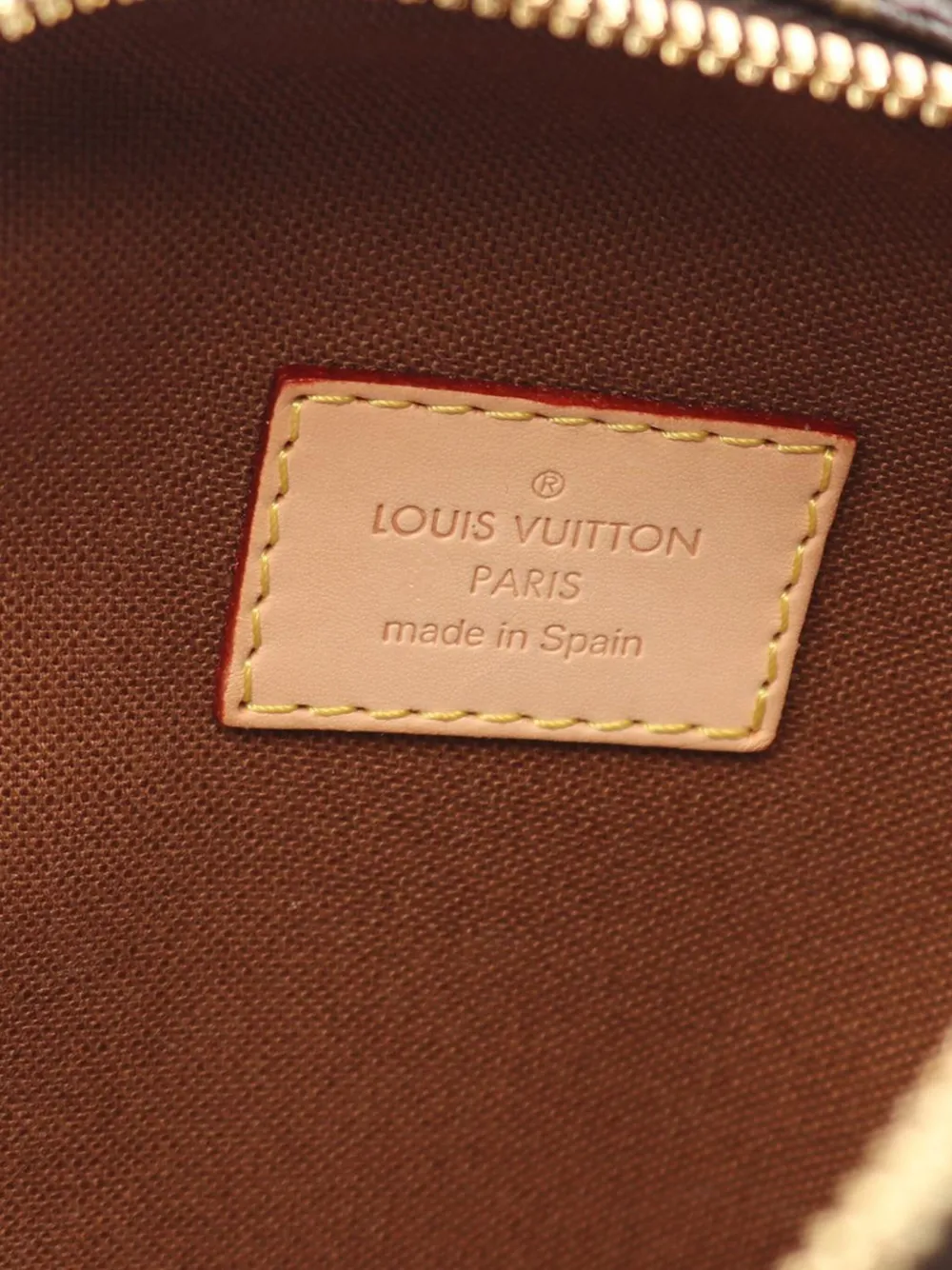 Pre-owned Louis Vuitton 2009 Monogram Pochette Gange Crossbody Bag In Brown
