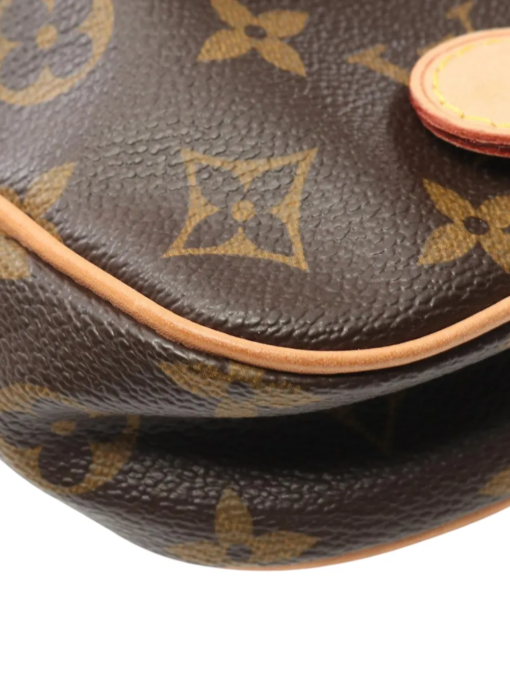 Pre-owned Louis Vuitton 2009 Monogram Pochette Gange Crossbody Bag In Brown