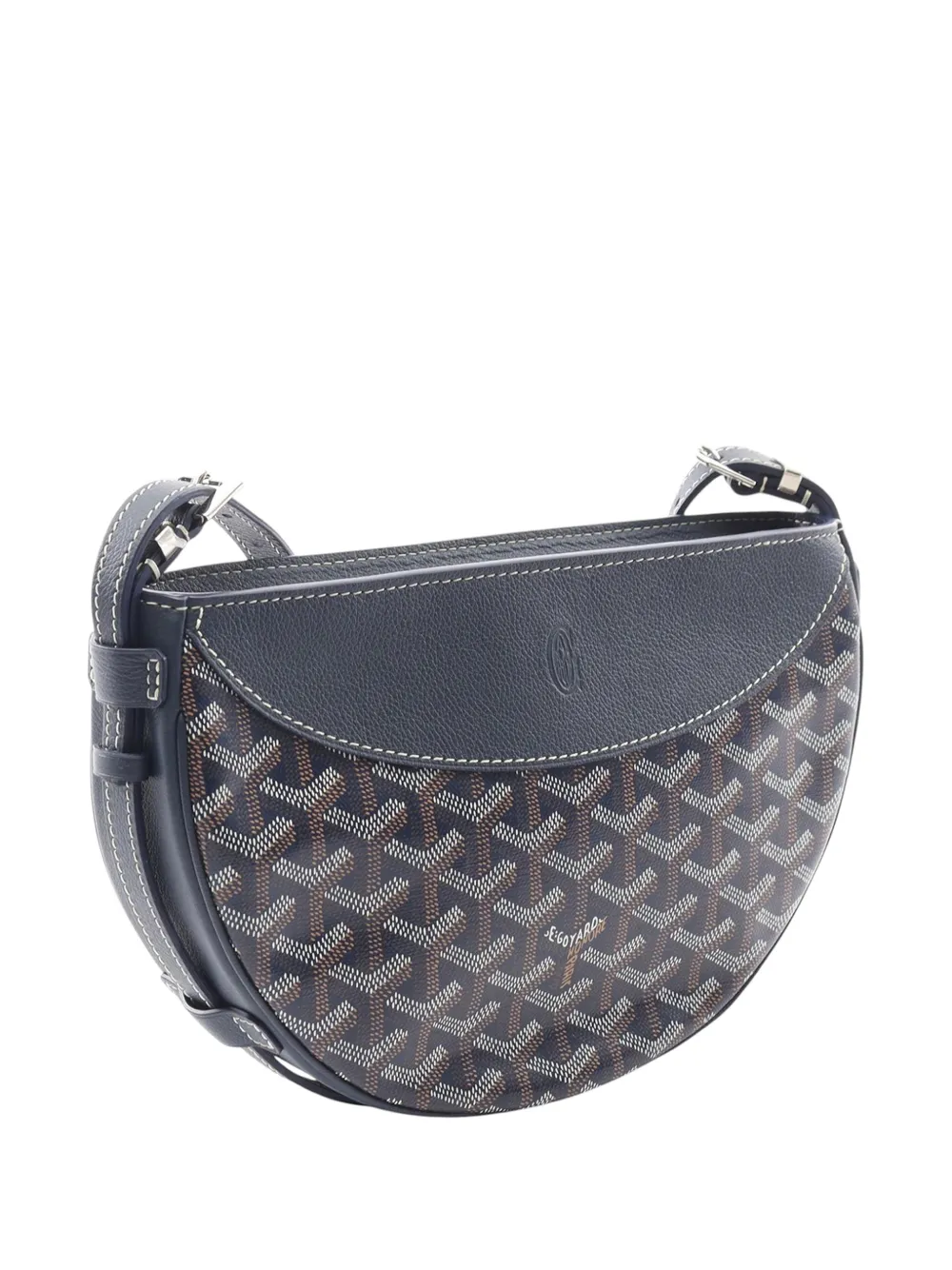 Pre-owned Goyard 2010-2025 Ine Hirondelle Crossbody Bag In Blue