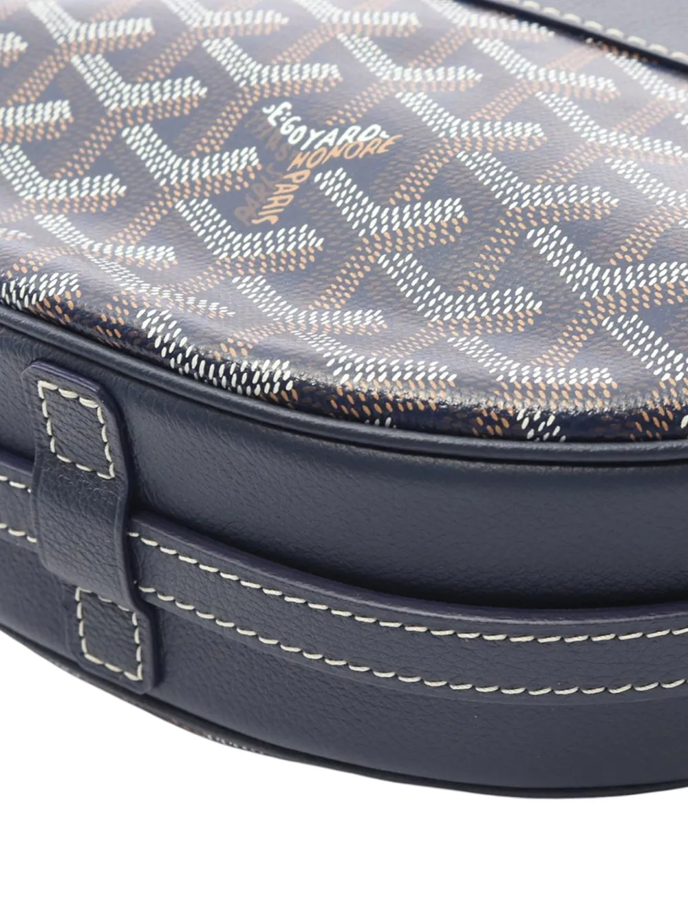 Pre-owned Goyard 2010-2025 Ine Hirondelle Crossbody Bag In Blue