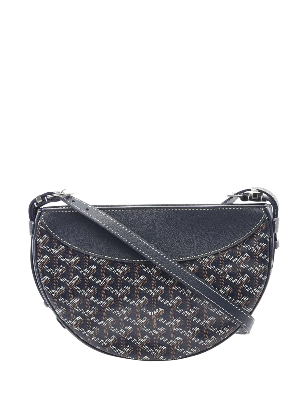 Pre-owned Goyard 2010-2025 Ine Hirondelle Crossbody Bag In Blue