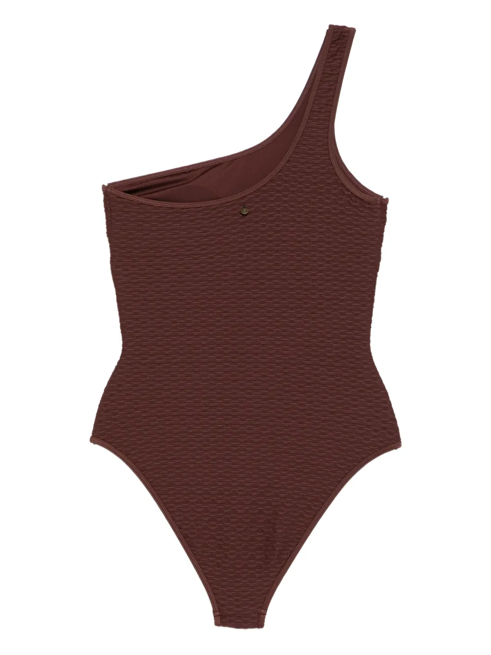 Duskii Asymmetric-neck Swimsuit In Brown