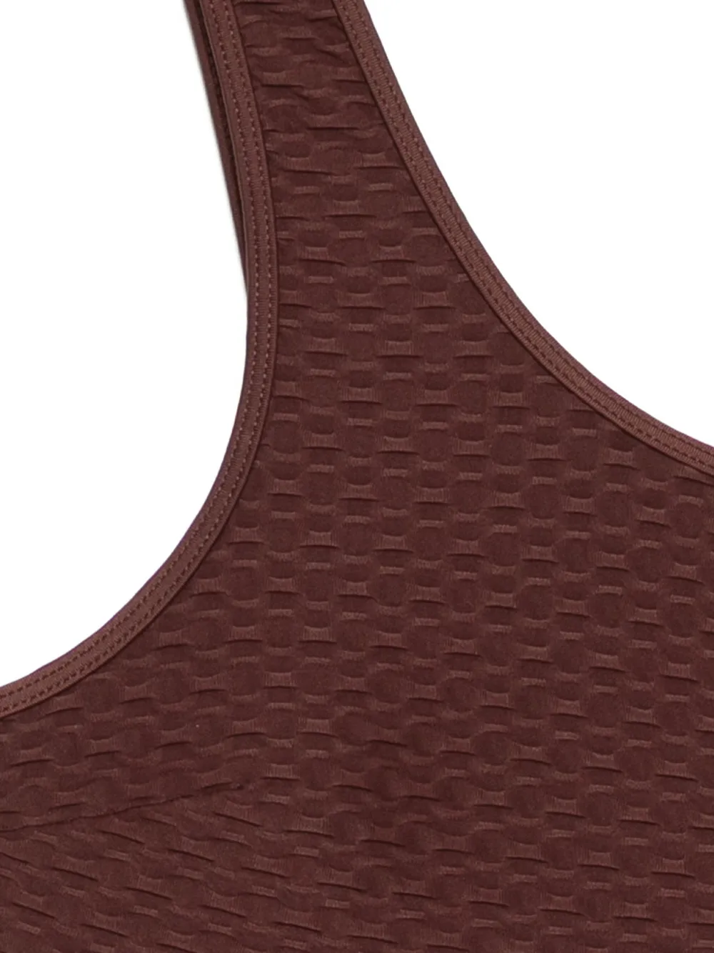 Duskii Asymmetric-neck Swimsuit In Brown
