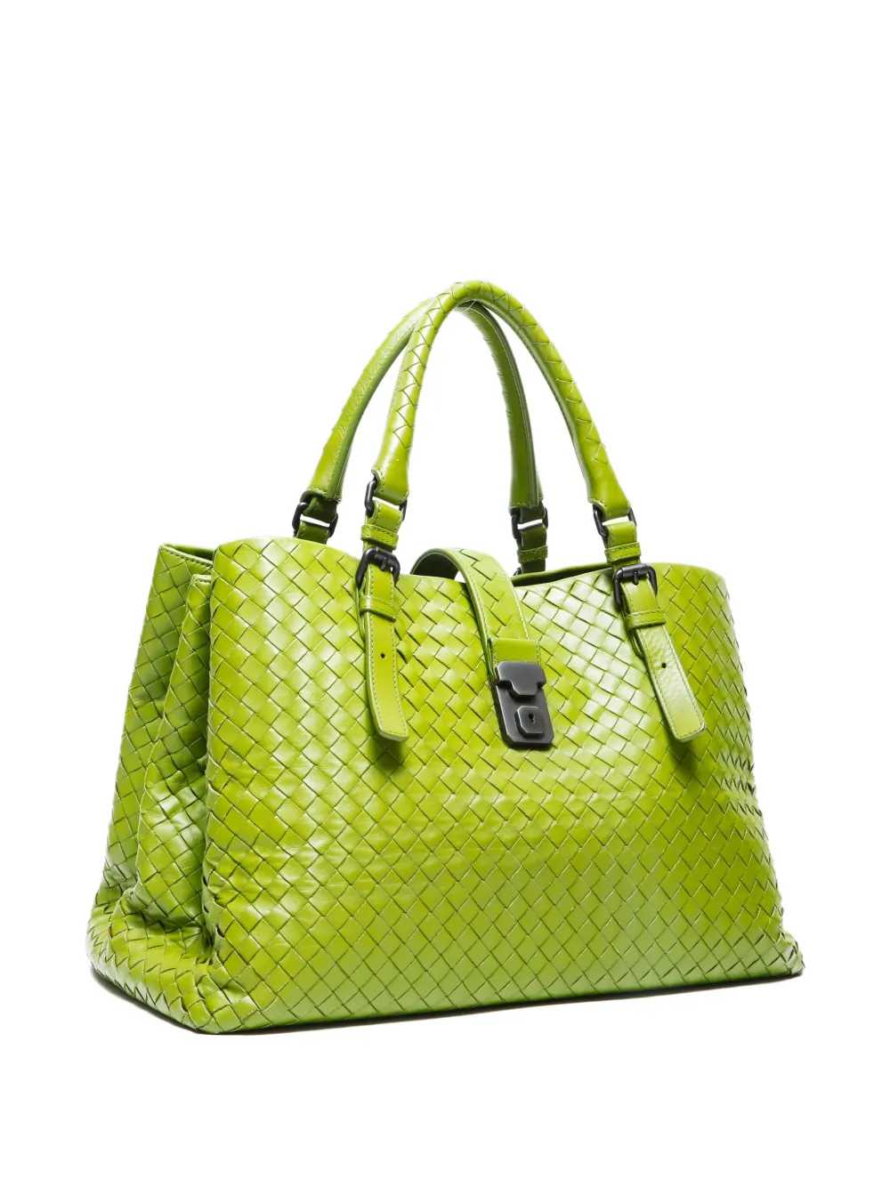 Bottega Veneta Pre-Owned Roma intrecciato shopper Groen