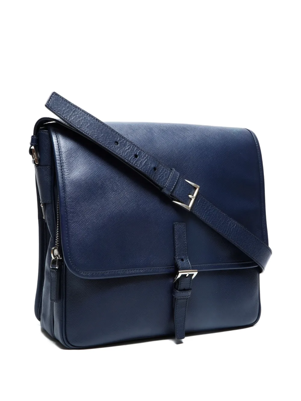 Pre-owned Prada 2010-2020s Buckle Shoulderbag In Blue