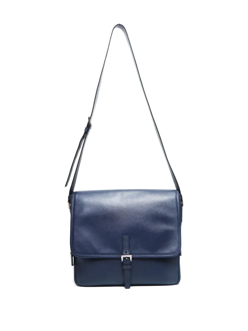Pre-owned Prada 2010-2020s Buckle Shoulderbag In Blue