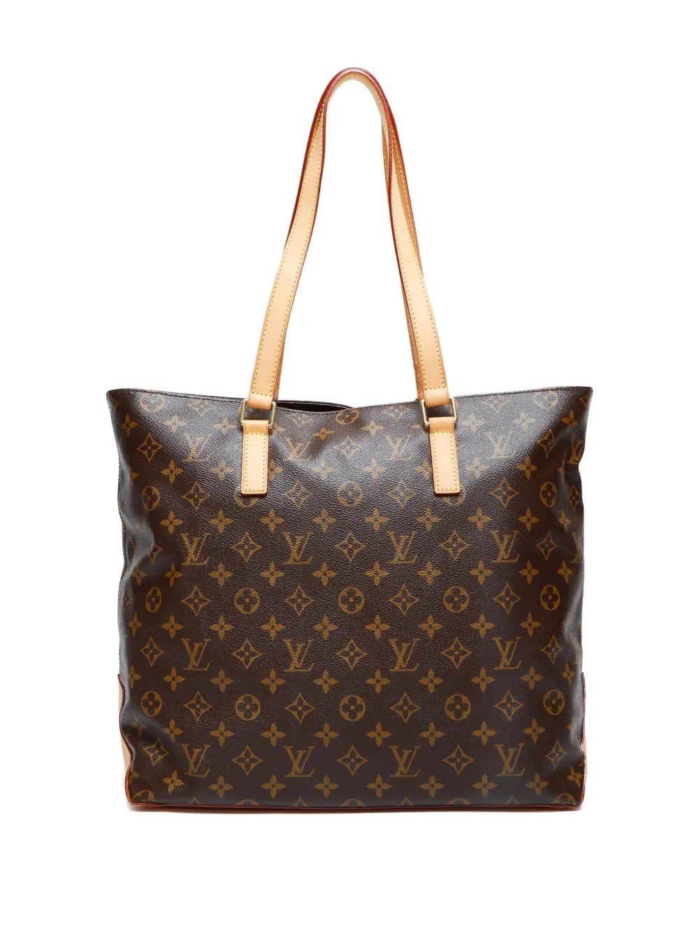 Pre-owned Louis Vuitton 2006 Monogram Cabas Mezzo Tote Bag In Brown
