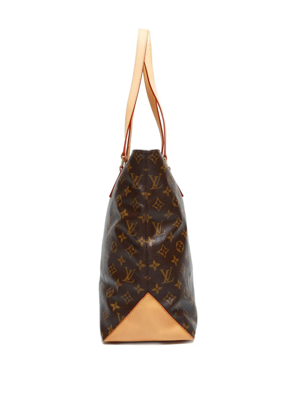Pre-owned Louis Vuitton 2006 Monogram Cabas Mezzo Tote Bag In Brown