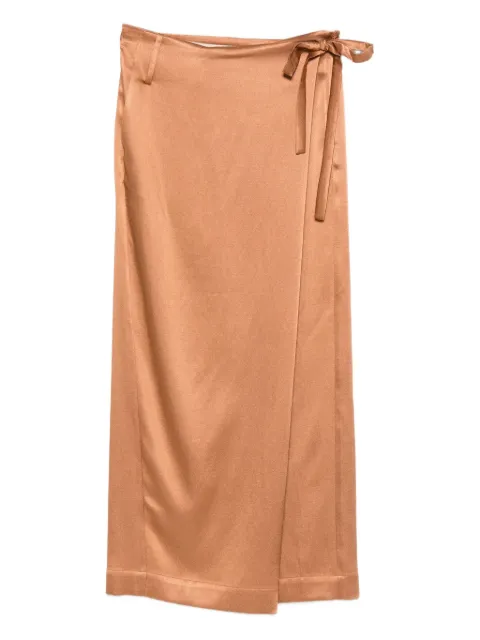 Alysi tie wrap midi skirt