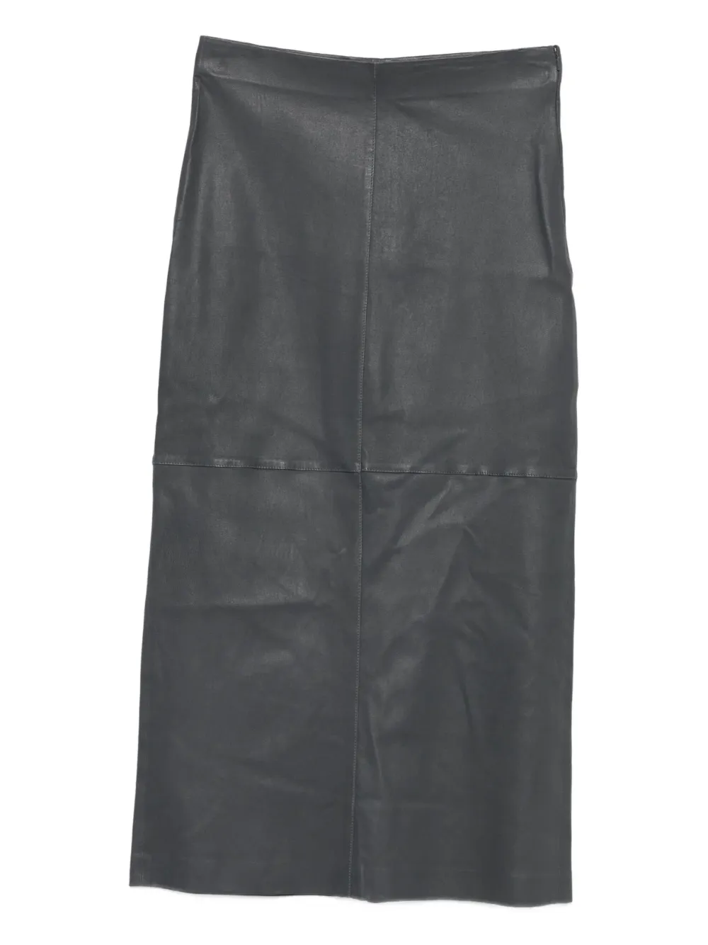 Alysi Stretch Leather Skirt In Black