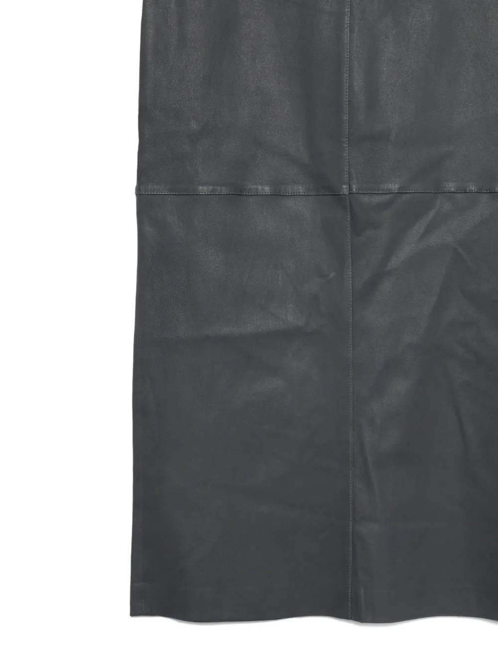 Alysi Stretch Leather Skirt In Black