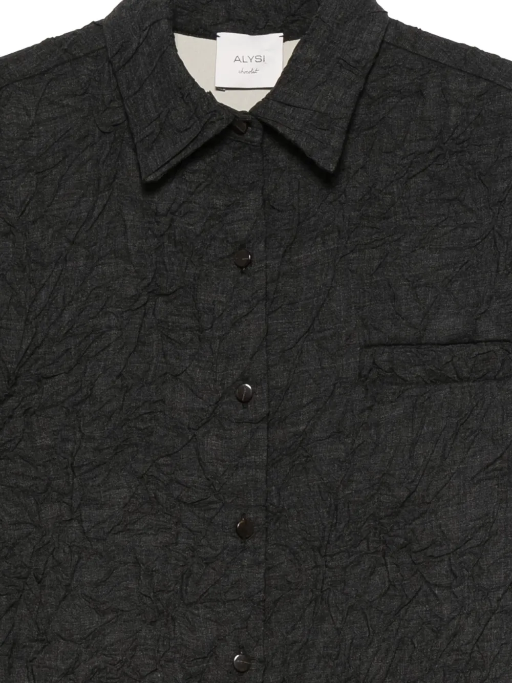 Alysi Jack met textuur en zak Zwart