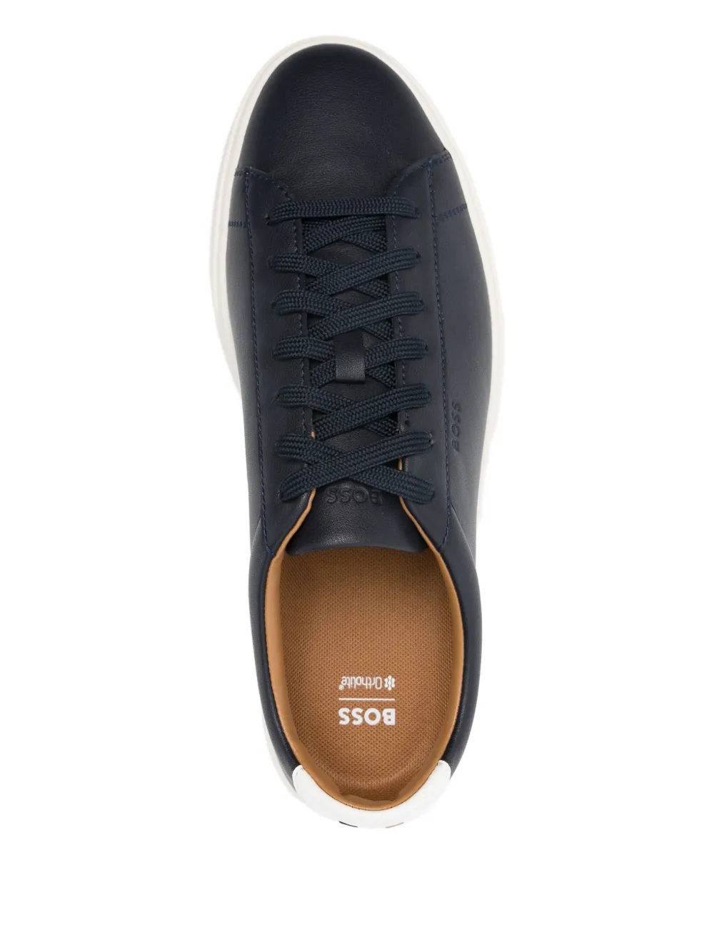 BOSS lace-up sneakers Blauw
