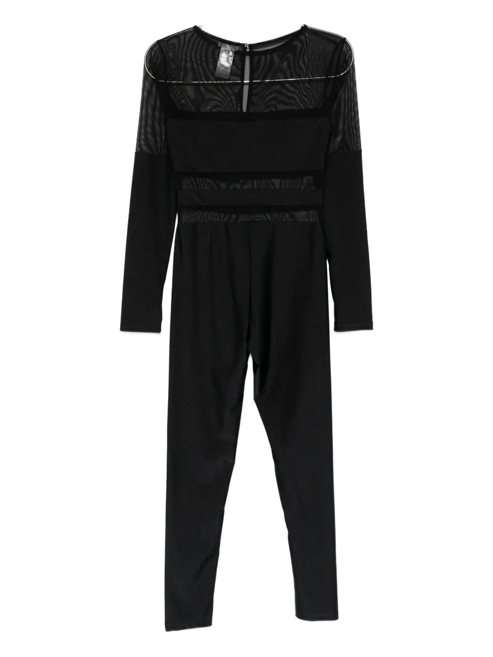 Mazzei Jumpsuit met mesh vlakken - Zwart
