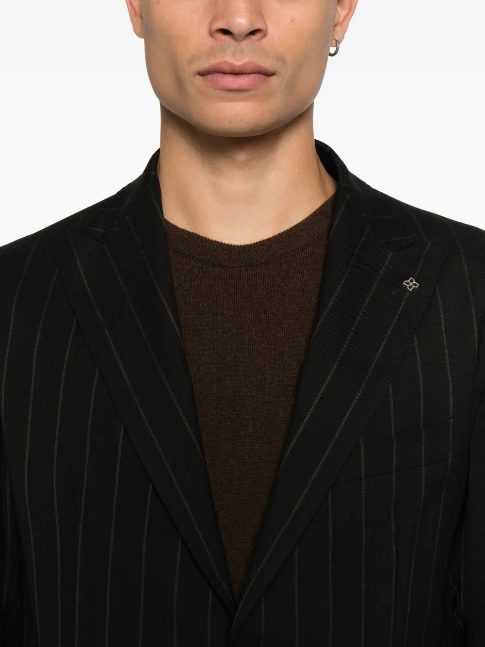 Tagliatore Pak met krijtstreep Zwart