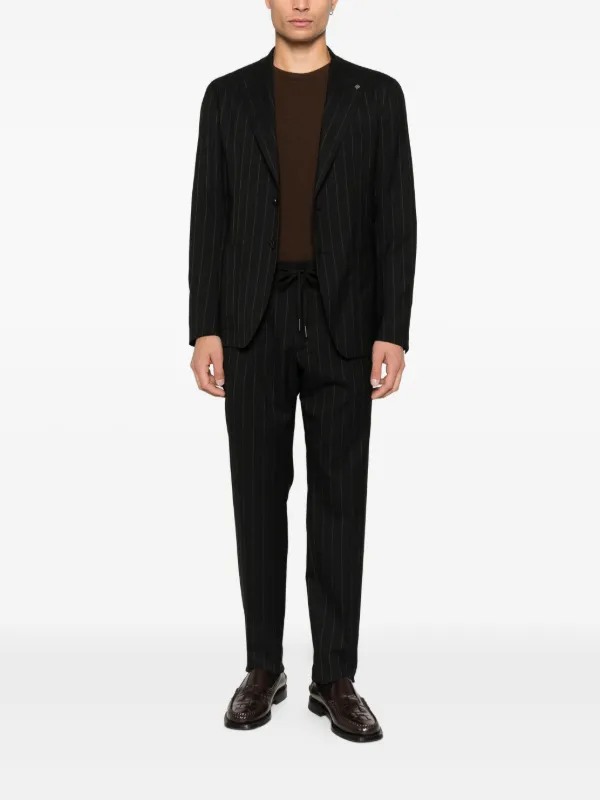 Tagliatore ストライプ スーツ | ブラック | FARFETCH JP