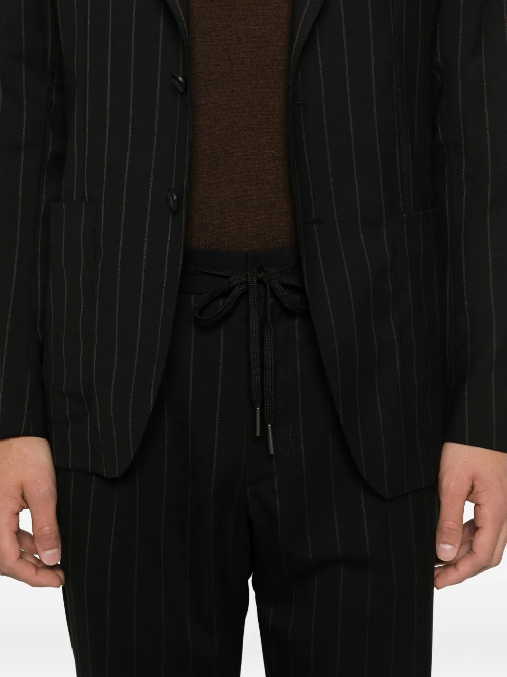 Tagliatore Pak met krijtstreep Zwart