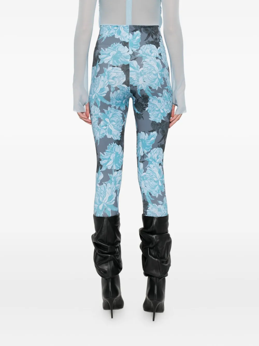 Mazzei Floral-print Jumpsuit In Blue