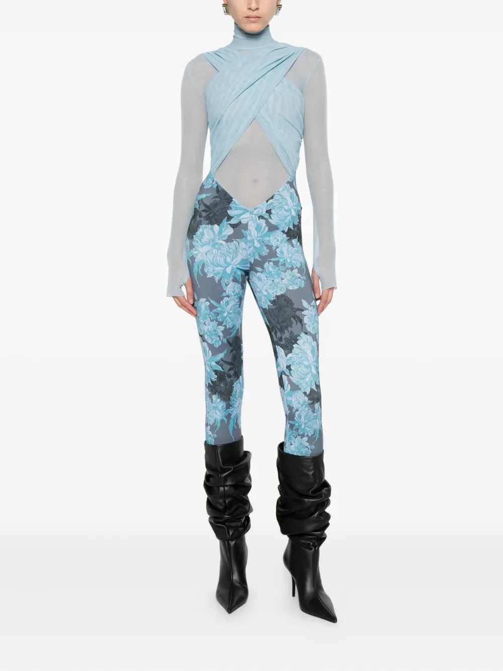 Mazzei floral-print jumpsuit - Blauw