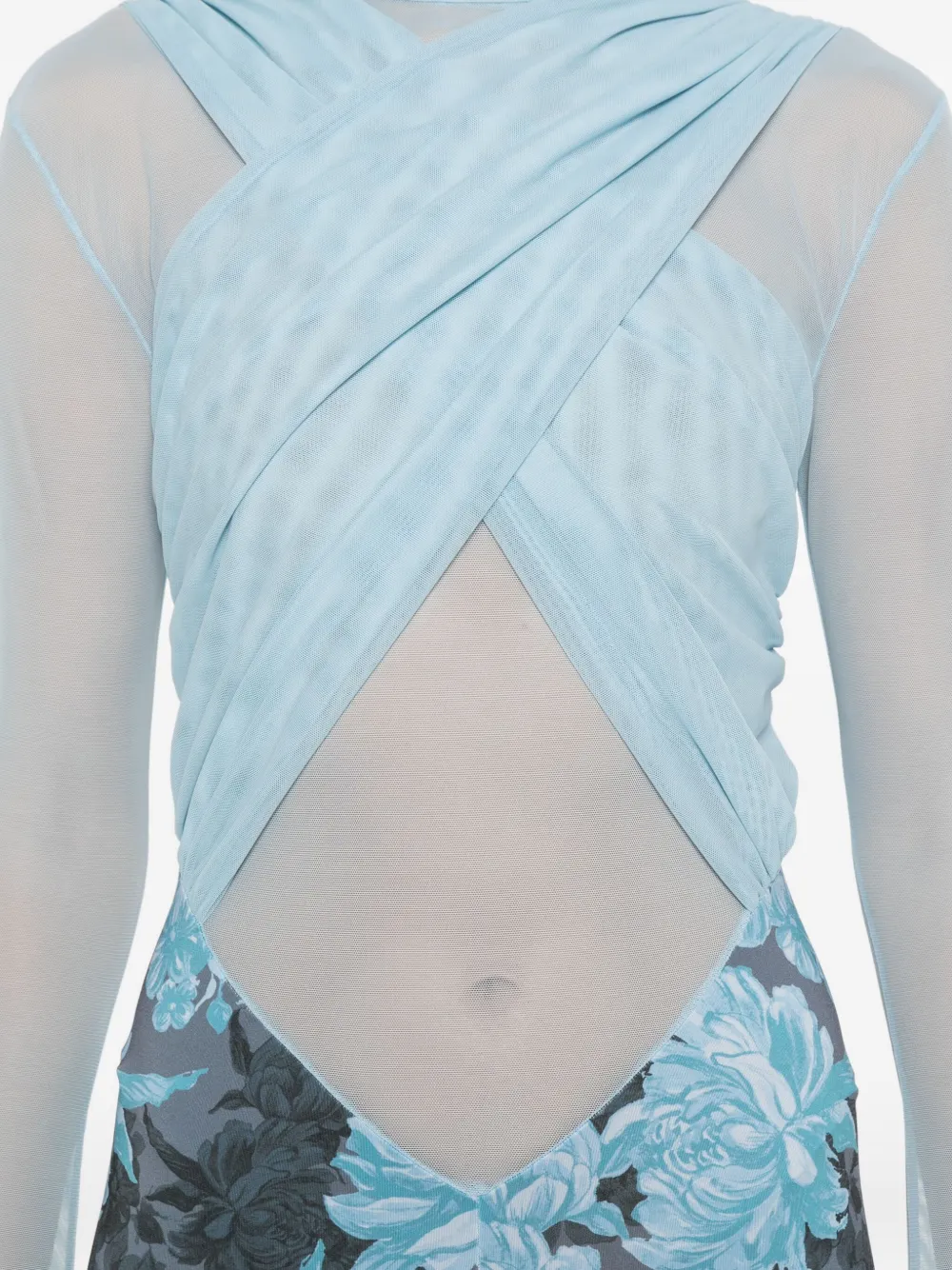 Mazzei Floral-print Jumpsuit In Blue