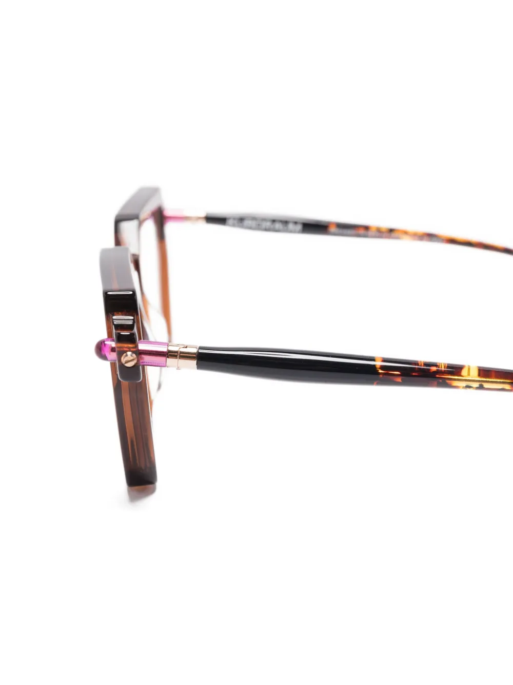 Kuboraum Bril met geometrisch montuur Bruin