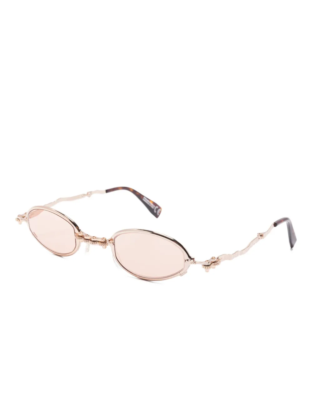 Kuboraum sculpted oval-frame sunglasses - Roze