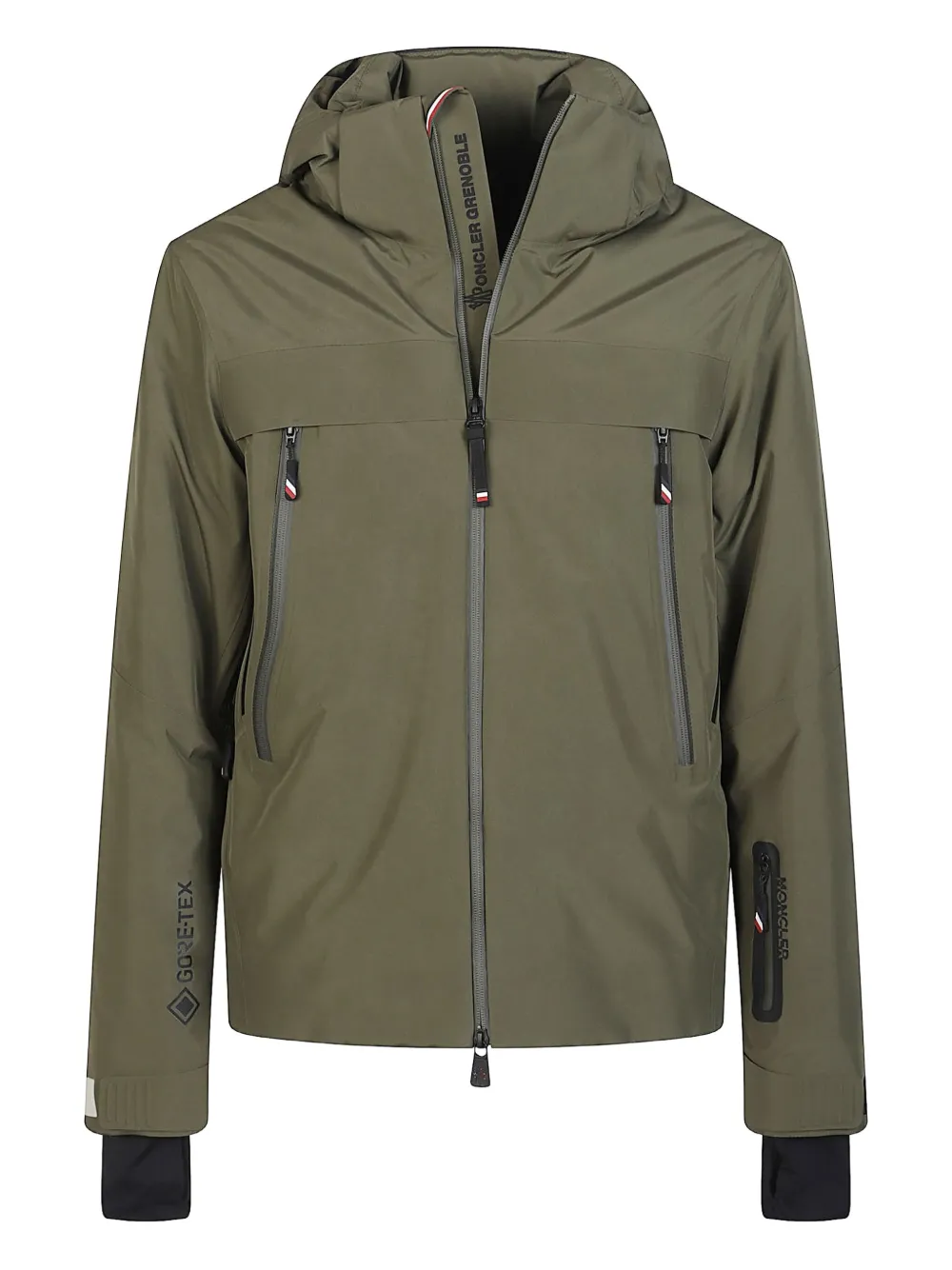 Moncler Grenoble zip-up hooded jacket | Green | Image 1