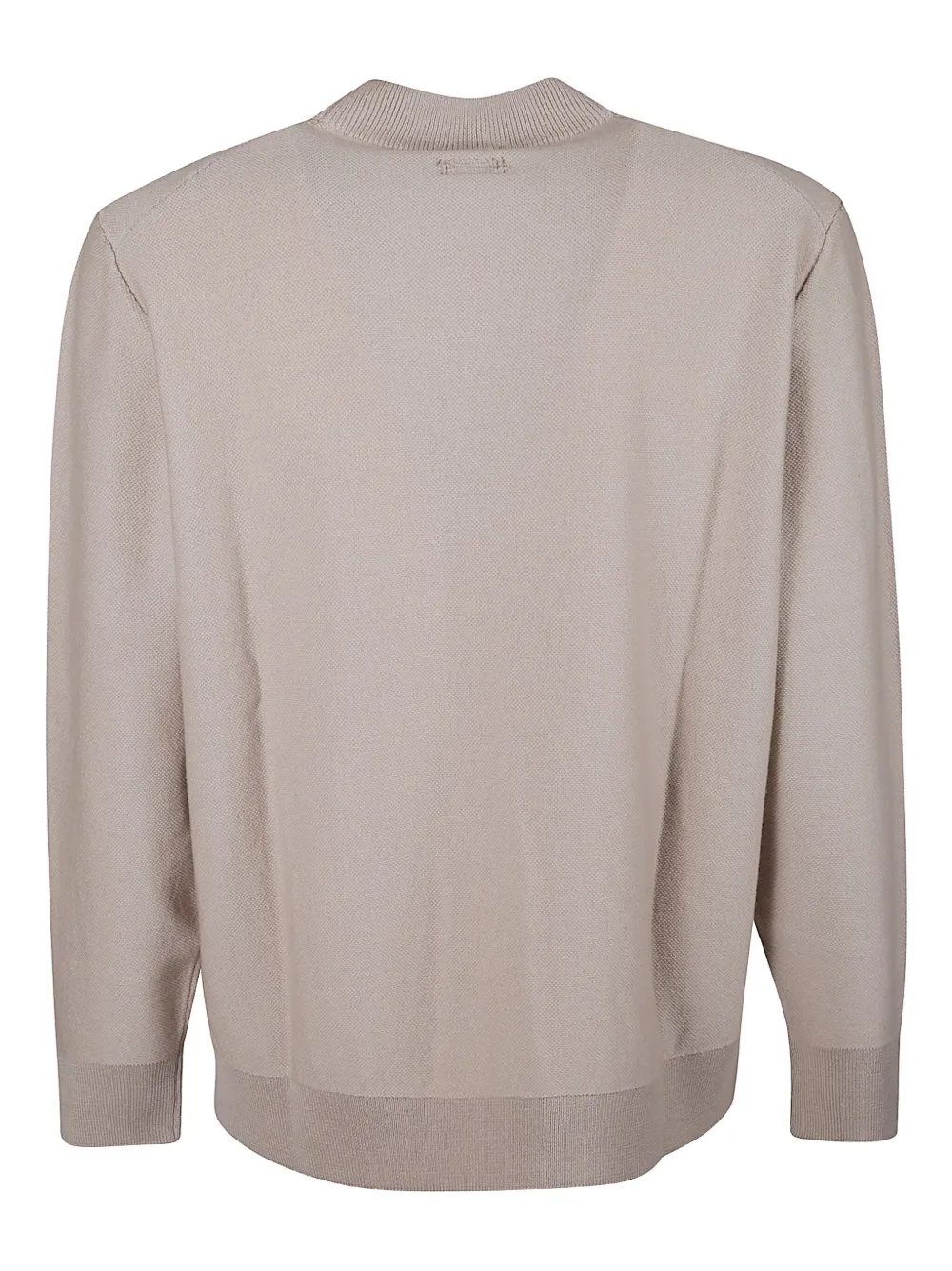 Drumohr Gestreepte trui met opstaande hals - Beige