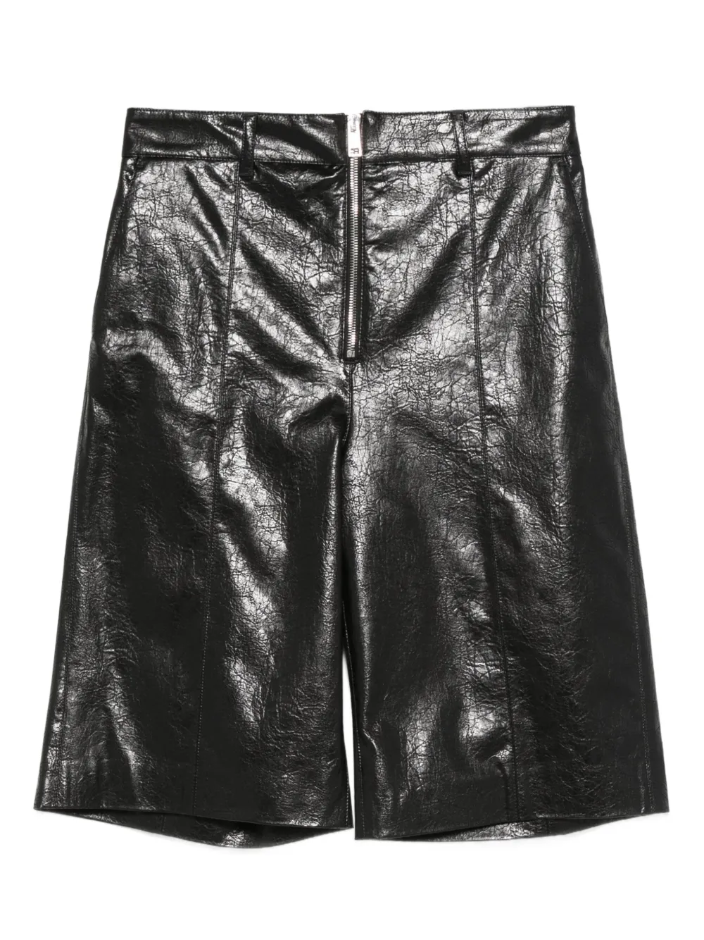 MSGM short en cuir à zips | noir | Image 1