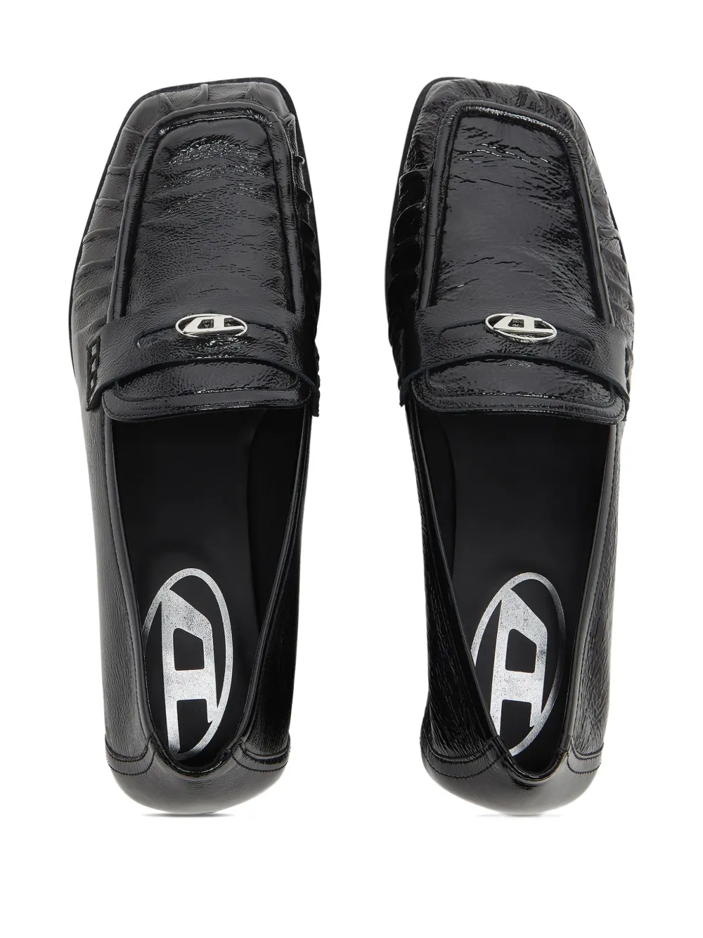 Diesel D-Amber logo heeled pump Zwart