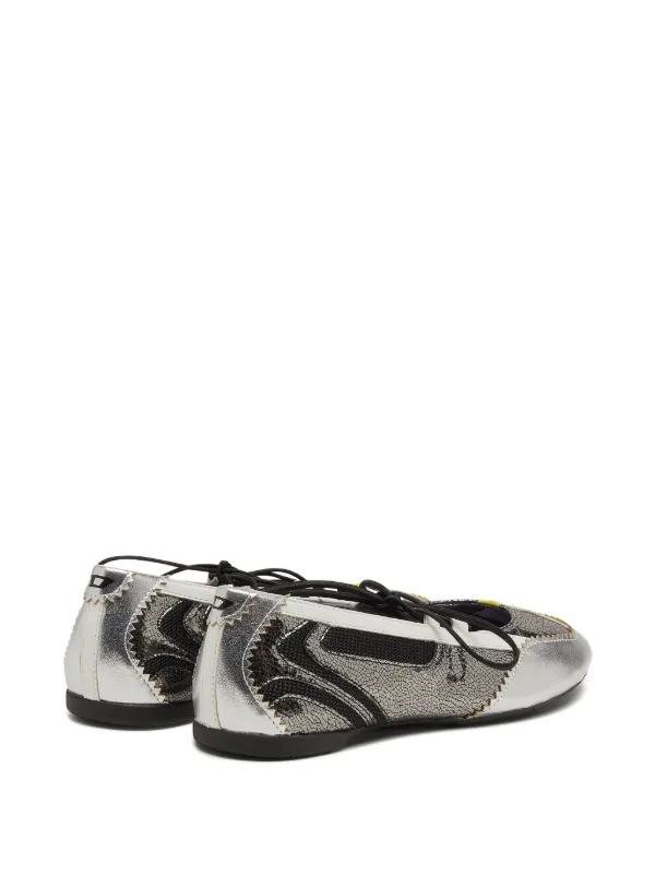 Diesel レースアップ フラットシューズ | シルバートーン | FARFETCH JP
