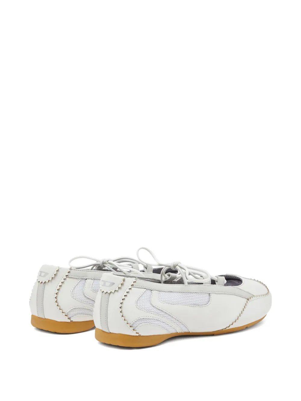 Diesel D-MILE leather flats Wit