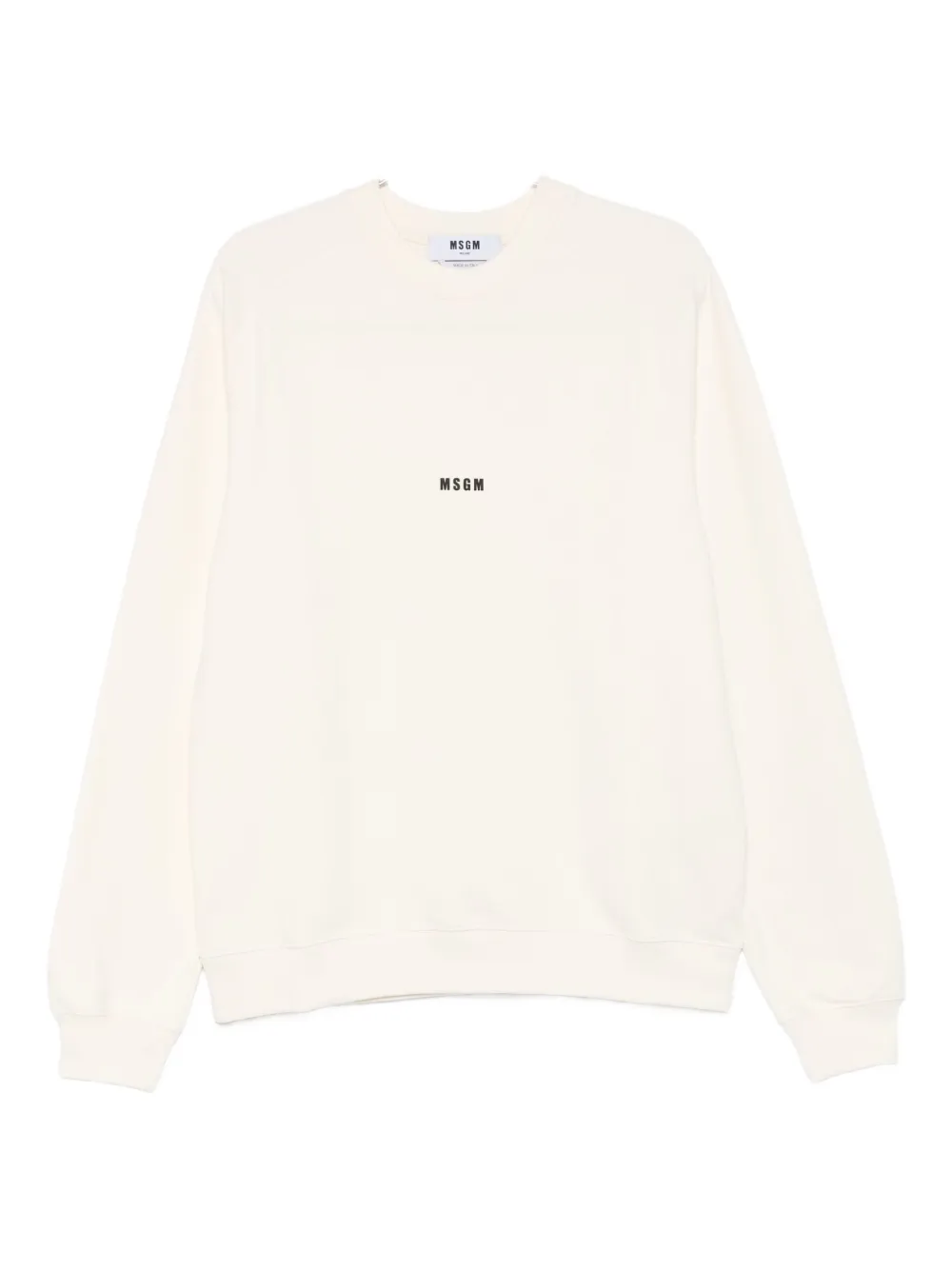 Msgm Cotton Sweatshirt In White