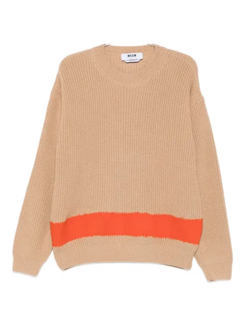 MSGM stripe-detail jumper