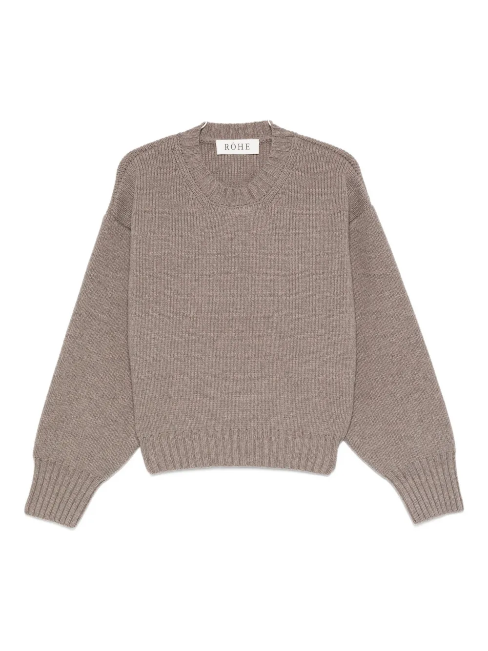 Rohe Drop-shoulder Ribbed-knit Jumper In Gray