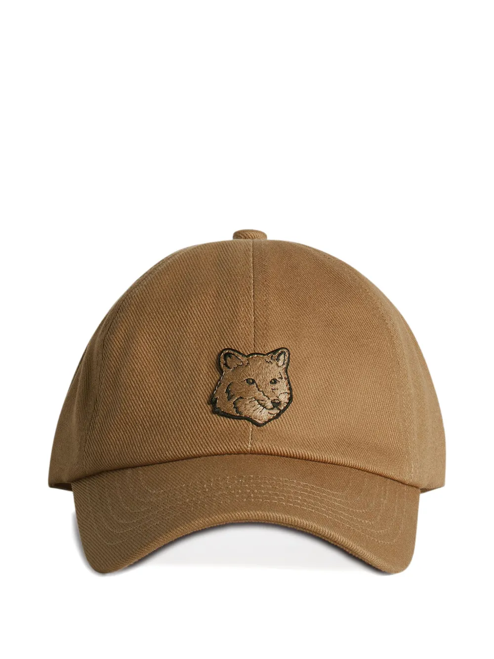 Maison Kitsuné fox-motif cotton cap | Brown | Image 1