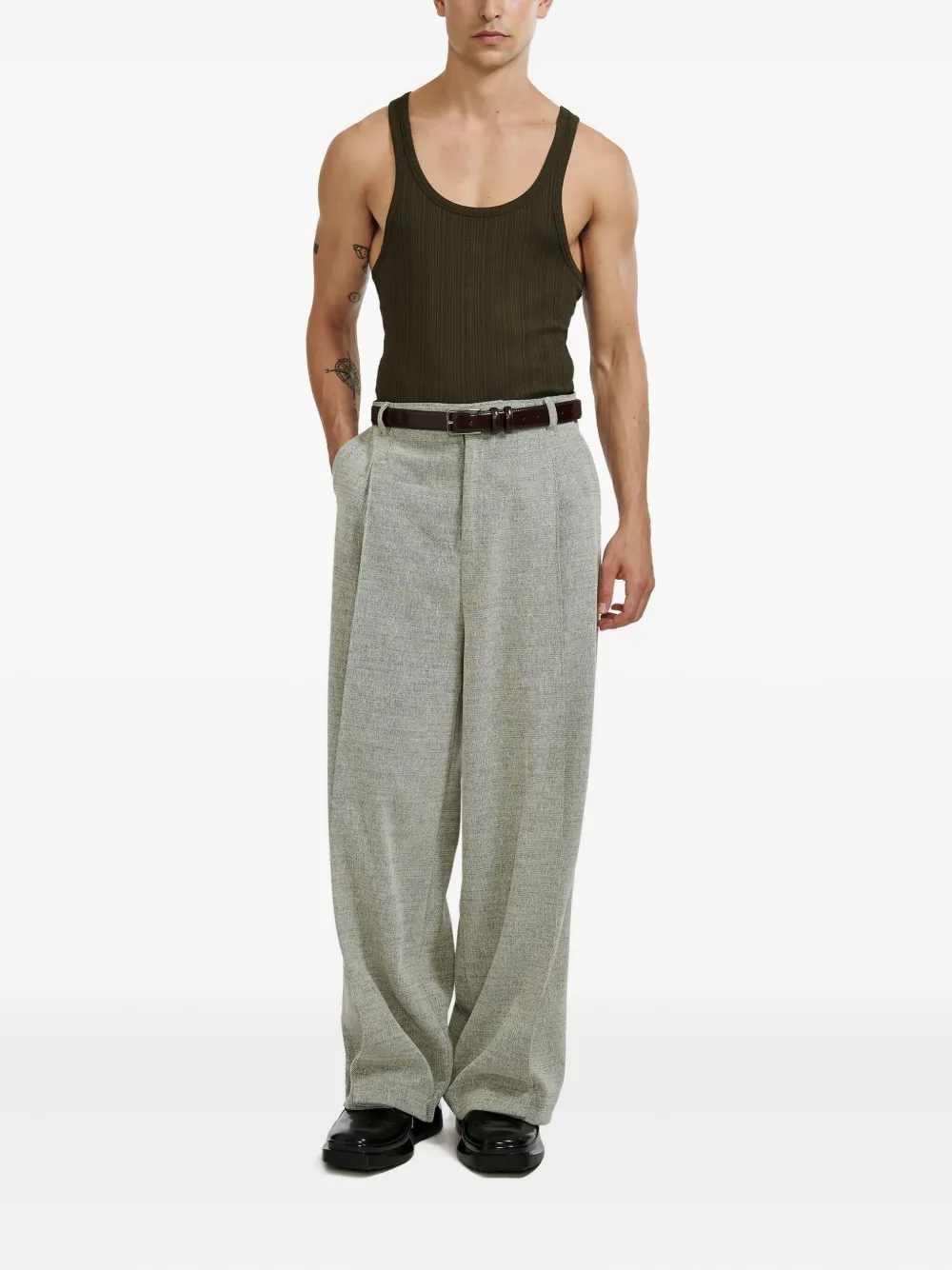 LGN LOUIS GABRIEL NOUCHI ribbed vest - Groen