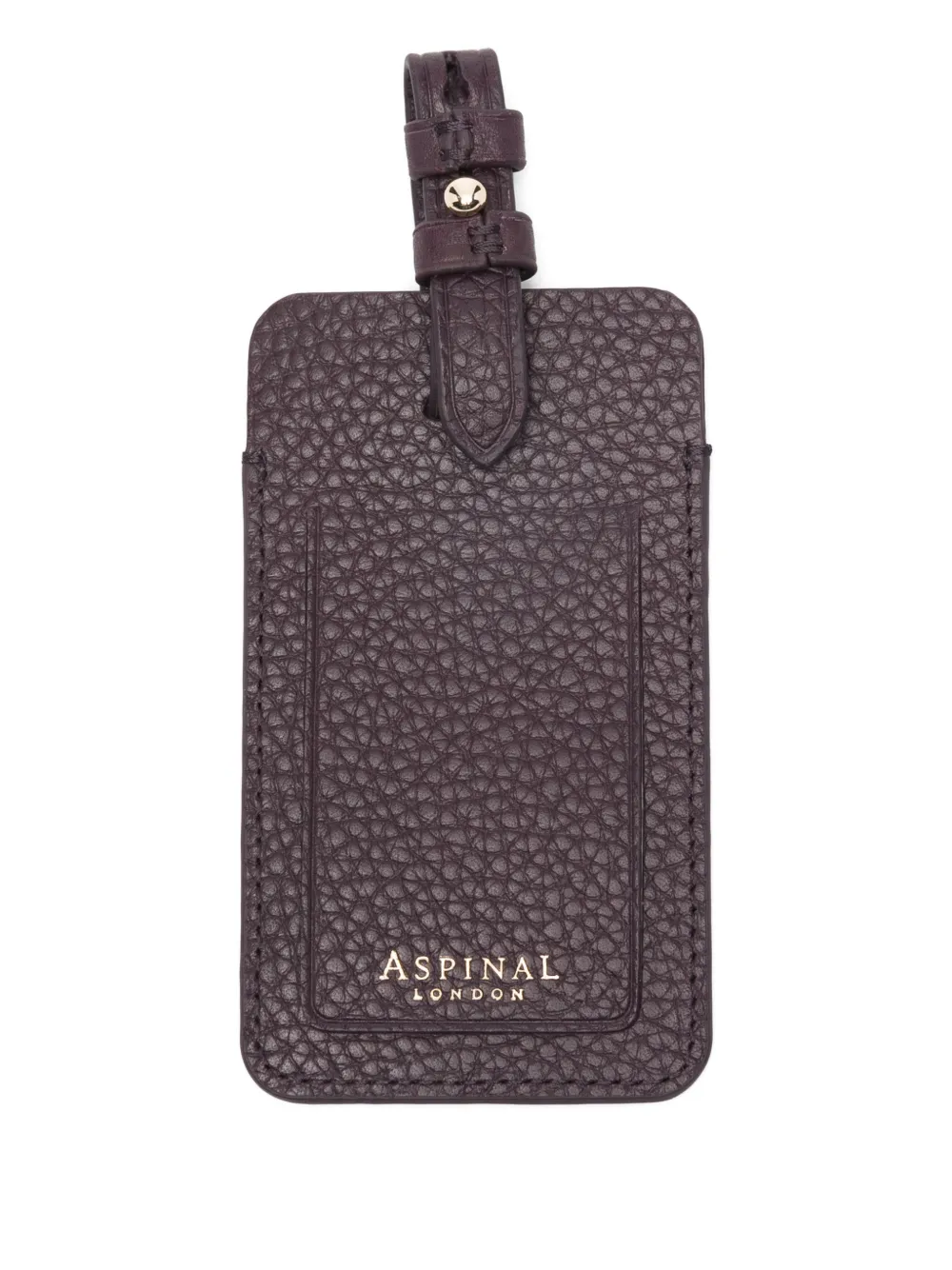 Aspinal Of London leather luggage tag - Violett