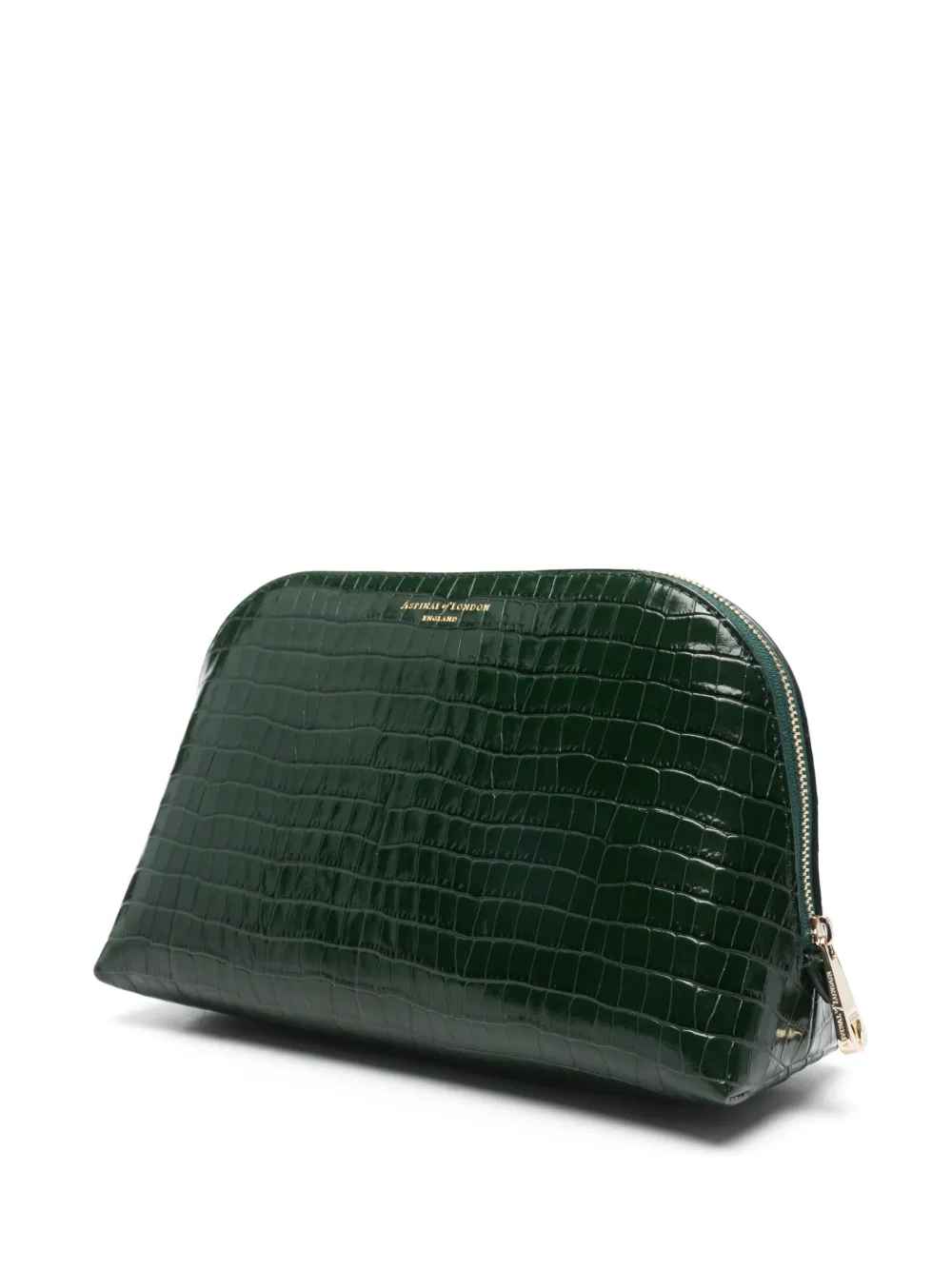 Aspinal Of London small croc-effect makeup bag | Image 2