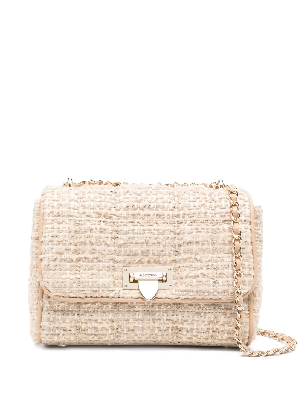 Aspinal Of London Lottie tweed crossbody bag - Toni neutri