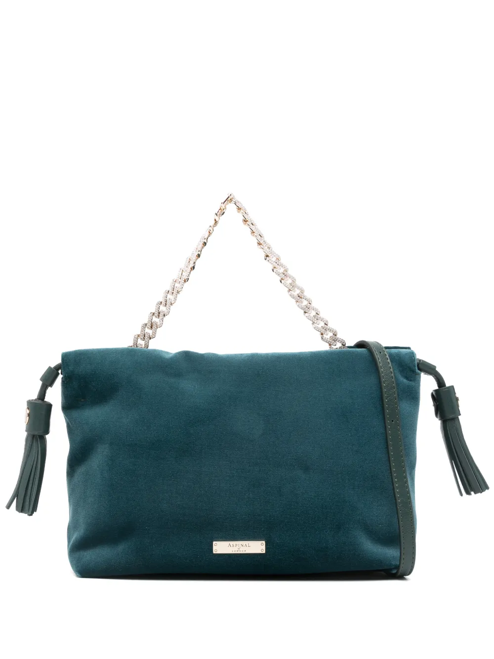 Aspinal Of London Amelia velvet tote bag - Blu