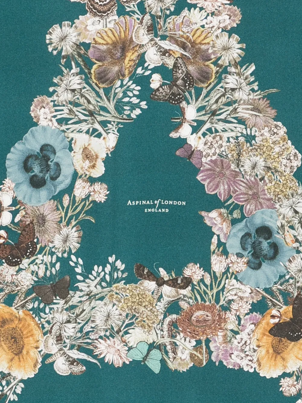 Aspinal Of London Ombre A floral silk scarf - Groen