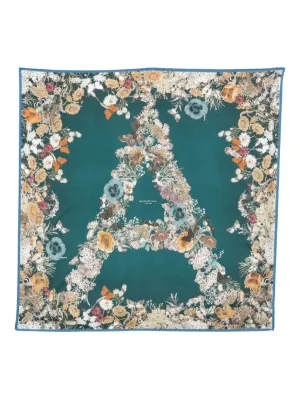 Longchamp Jardin Parisien シルクスカーフ | ブルー | FARFETCH JP