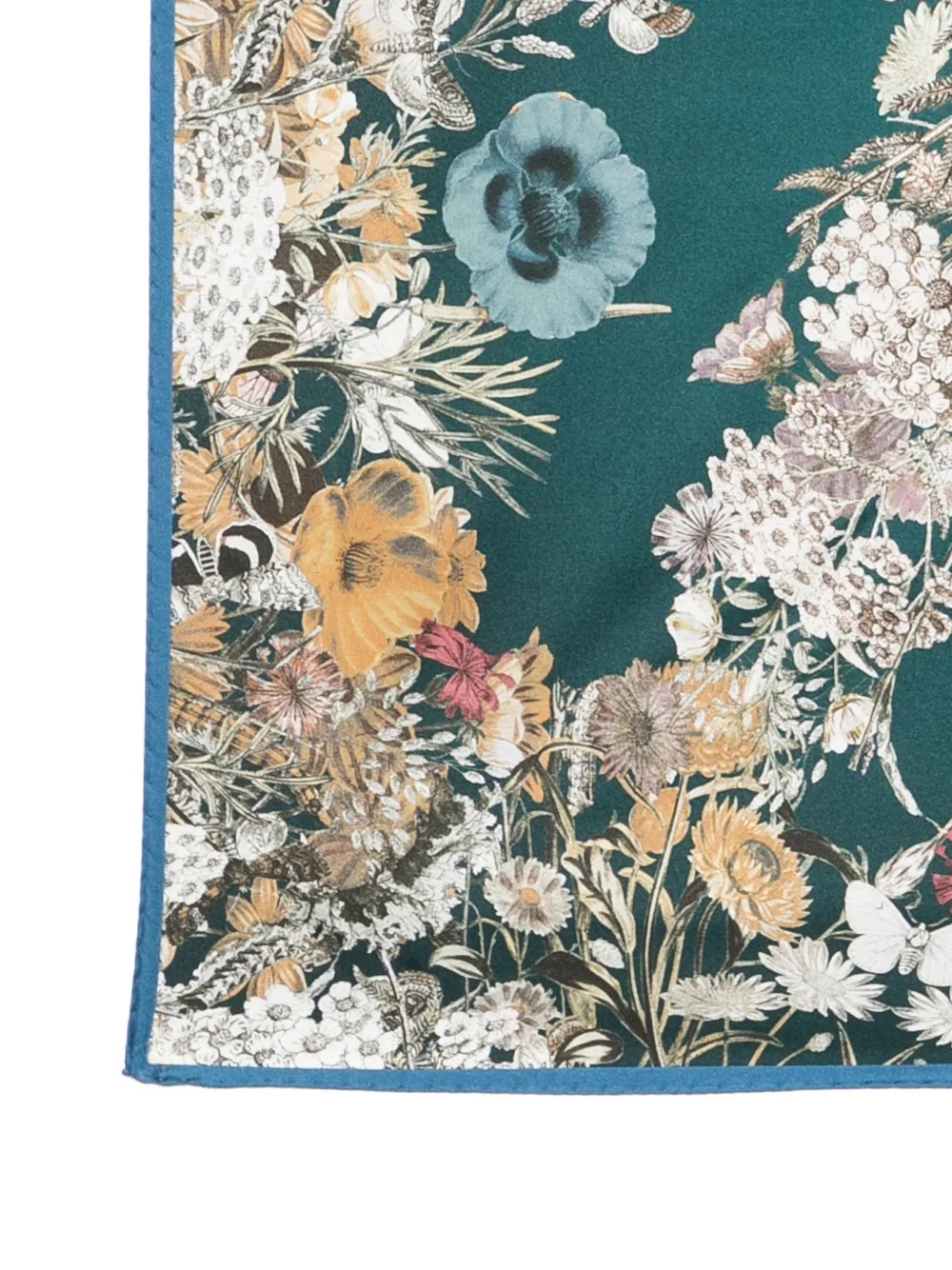 Aspinal Of London Ombre "A" zijden sjaal met bloemen Groen
