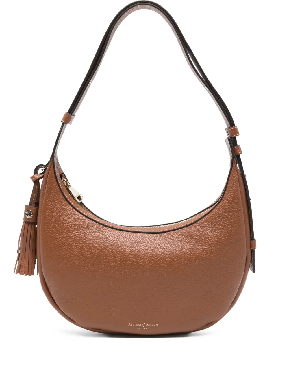 Aspinal Of London tassel pebble satchel - Marrone