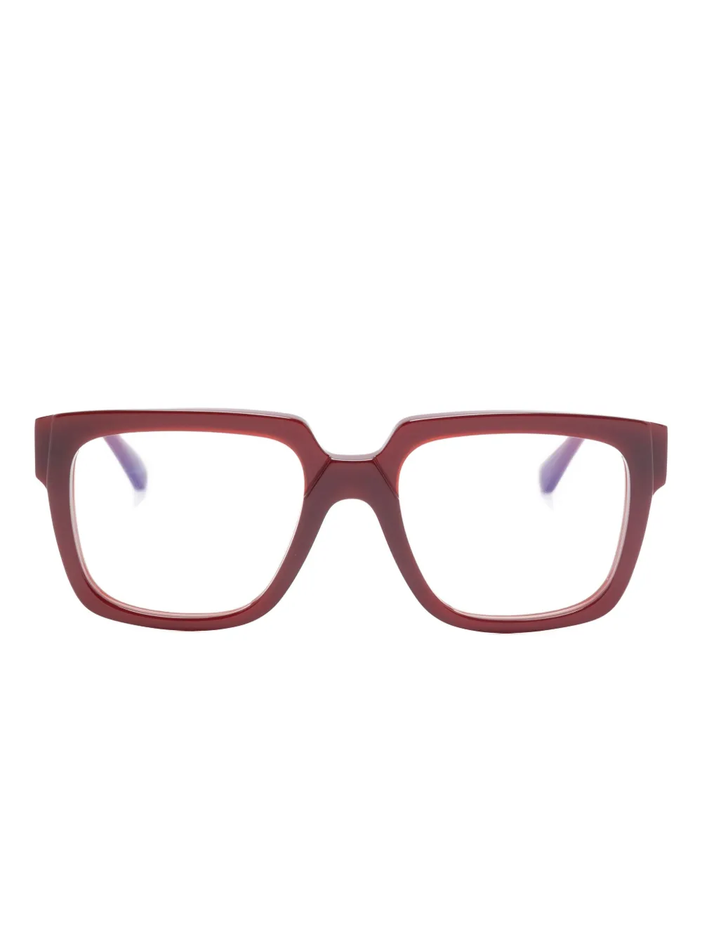 Kuboraum square-frame glasses | Red | Image 1