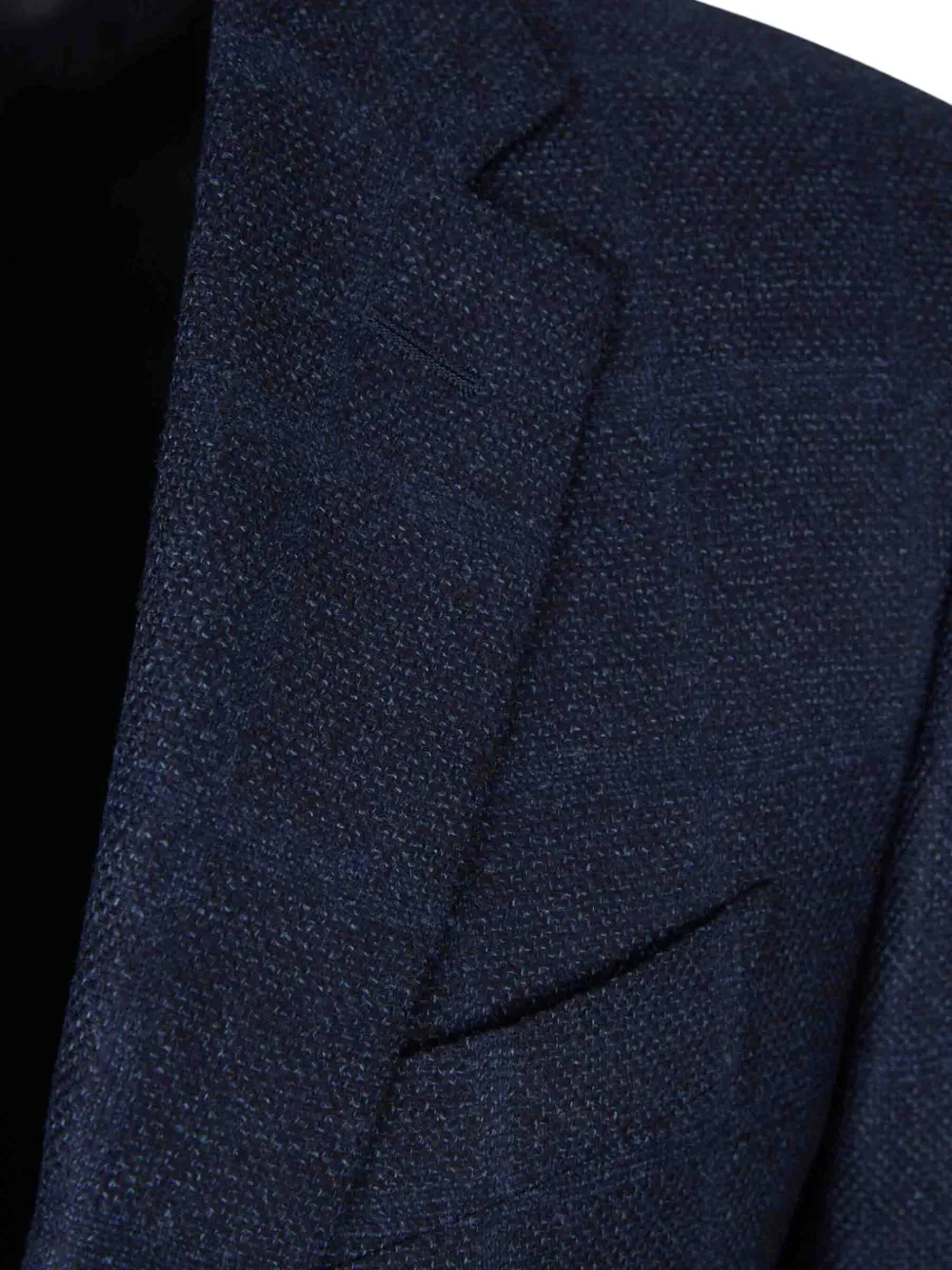 Canali Wollen jack met gekerfde afwerking Blauw