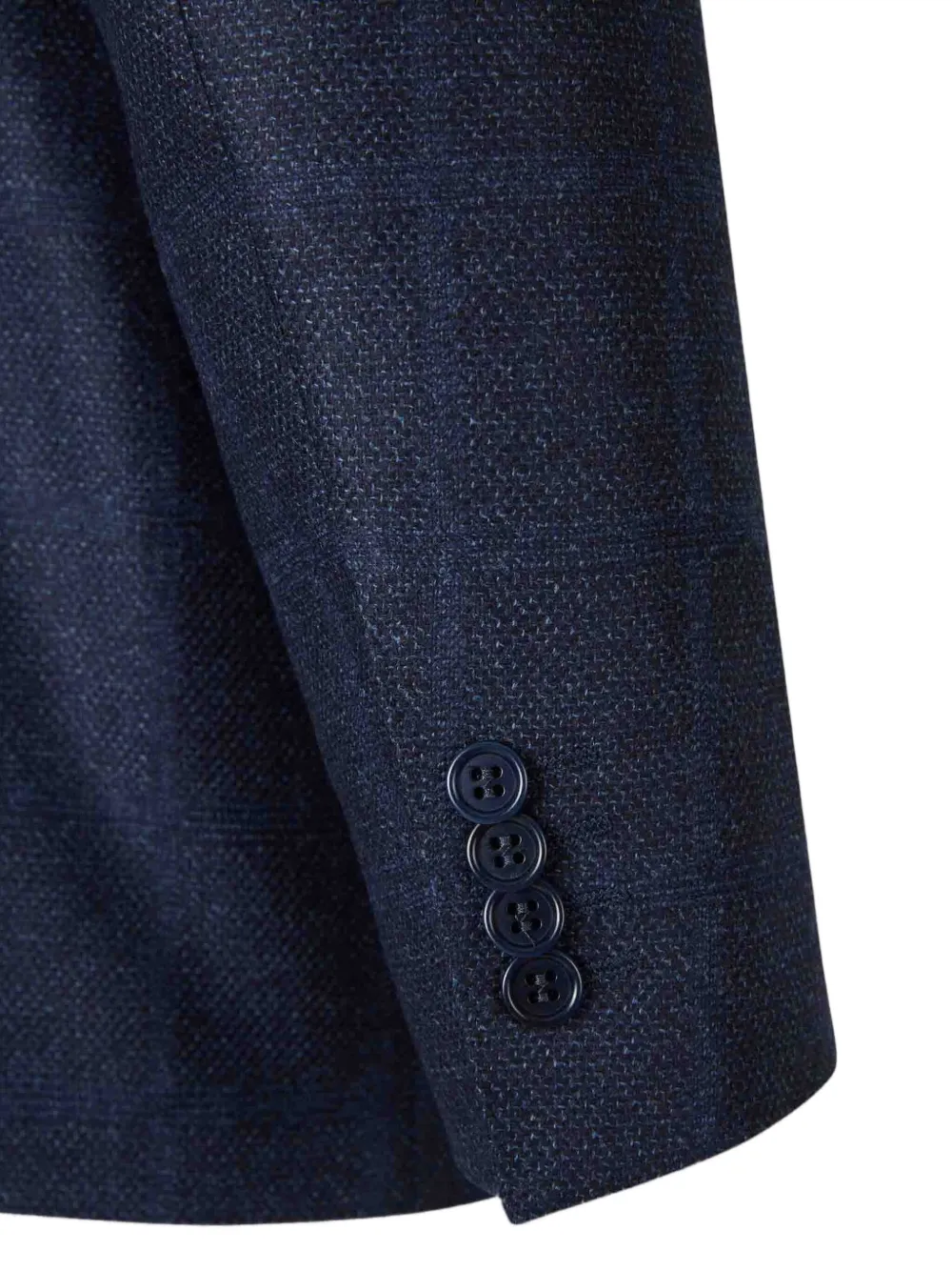 Canali Wollen jack met gekerfde afwerking Blauw