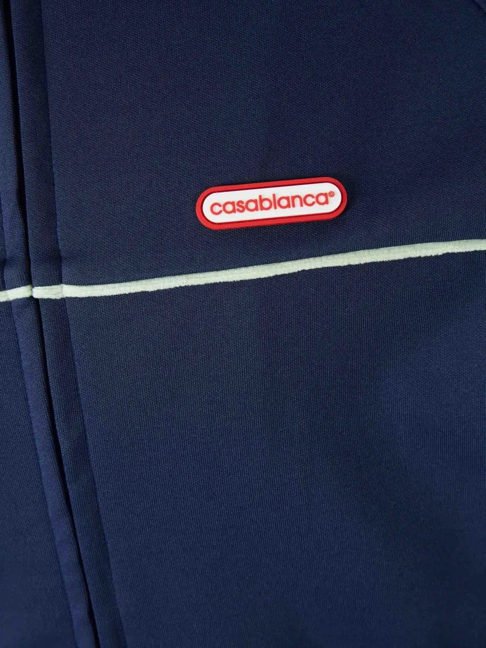 Casablanca Sweater met hoge kraag en rits Blauw