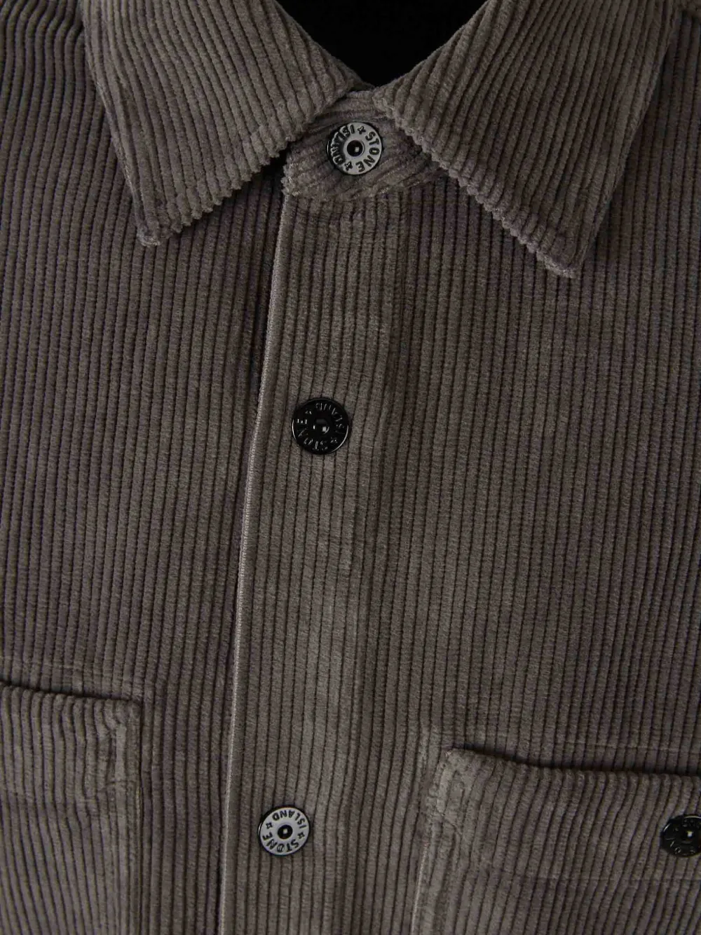 Stone Island Logo-patch Jacket In Gray